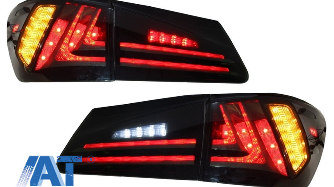 Stopuri Full LED compatibil cu LEXUS IS XE20 (2006-2012) Light Bar Facelift New XE30 Design Fumuriu