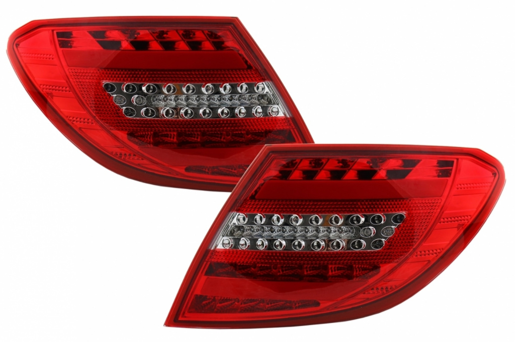 Stopuri Full LED compatibil cu MERCEDES C-Class W204 (2007-2012) LED Light Bar Facelift Design TLMBW204FLED
