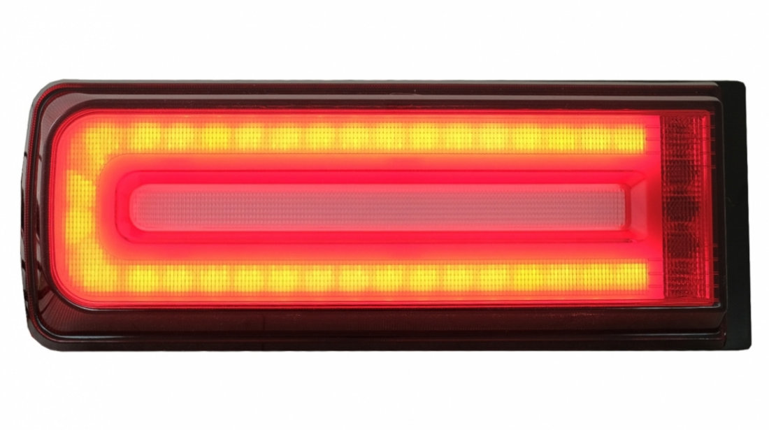 Stopuri Full LED compatibil cu Mercedes G-Class W463 (2008-2017) Facelift 2018 Design LED Dinamic Secvential Rosu Fumuriu TLMBW463NL