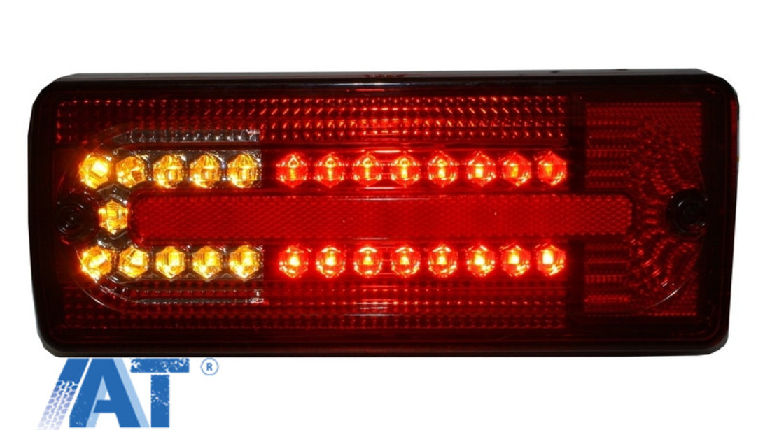 Stopuri Full LED compatibil cu Mercedes W463 G-Class (1989-2015) Rosu Clar