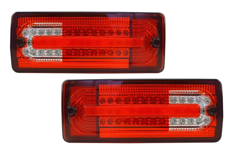 Stopuri Full LED compatibil cu MERCEDES W463 G-Class (1989-2015) Rosu Clar TLMBW463RC
