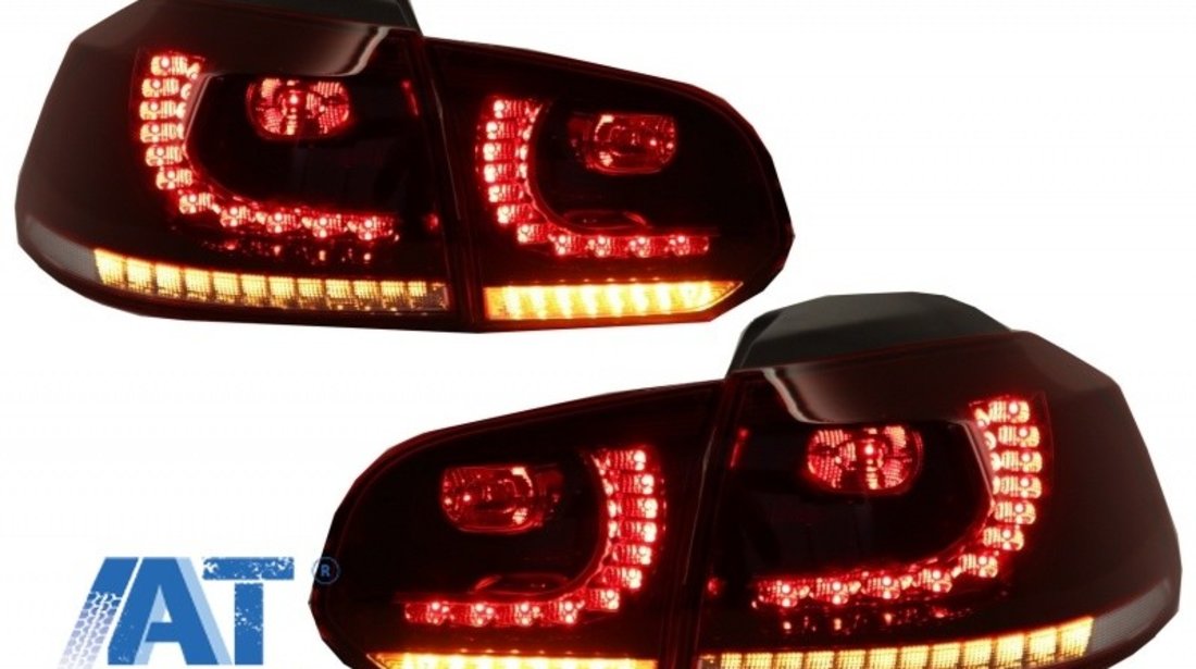 Stopuri FULL LED compatibil cu VW Golf 6 VI (2008-2013) R20 Design Semnal Secvential Dinamic