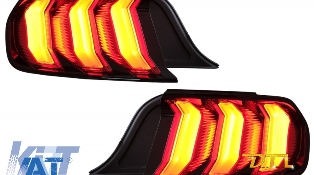 Stopuri Full LED compatibile cu Ford Mustang VI S550 (2015-2019) Semnal Dinamic Secvential