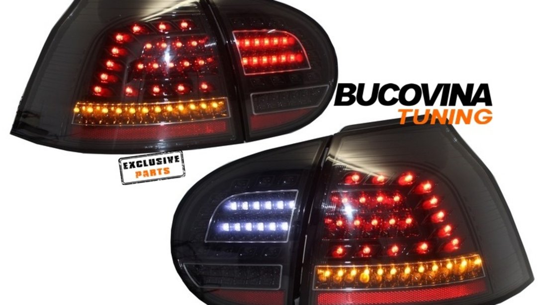 STOPURI FULL LED COMPATIBILE CU VW GOLF 5 (04-09) - NEGRU