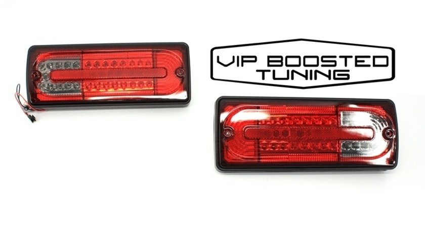 Stopuri Full LED Mercedes Benz W463 G-Class (1989-2015) Rosu/Fumuriu