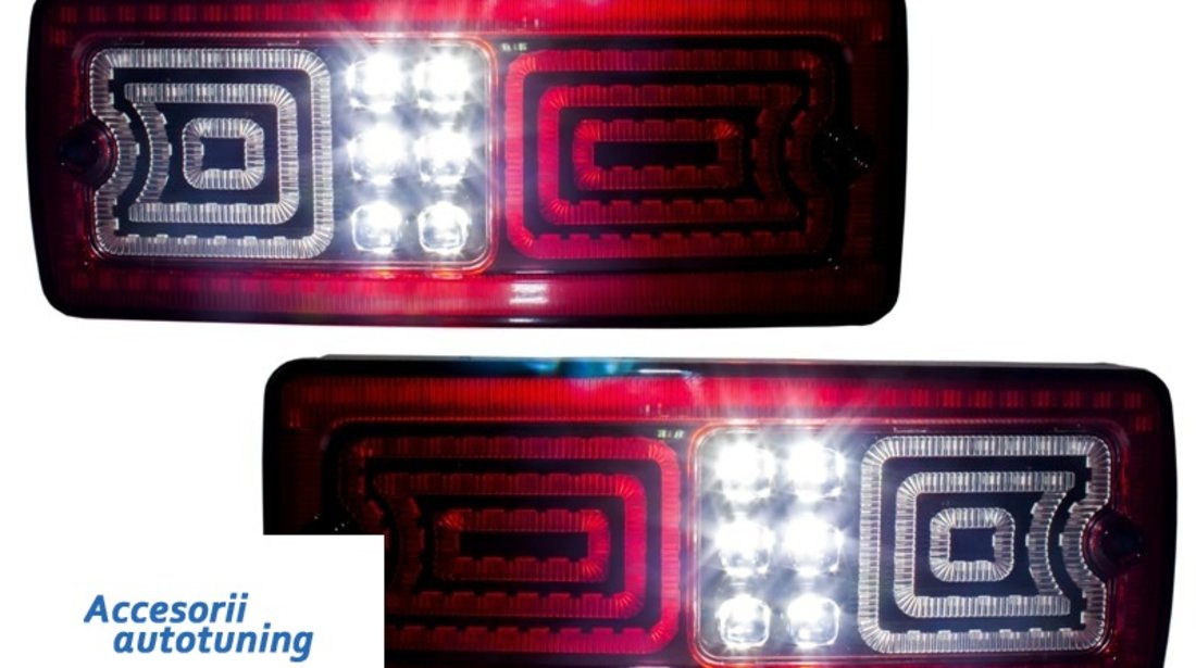 Stopuri Full LED Mercedes Benz W463 G-Class (1989-up) Rosu/Fumuriu