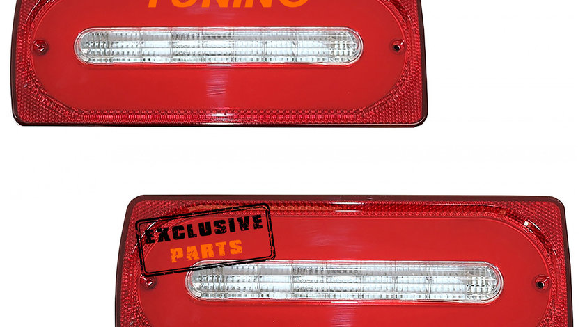 Stopuri Full LED Mercedes Benz W463 G-Class (89-15) Rosu Semnalizare Dinamica