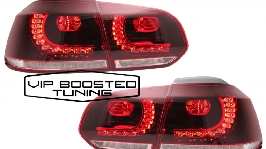 Stopuri FULL LED Volkswagen Golf 6 VI (2008-up) R20 Design semnalizare dinamica