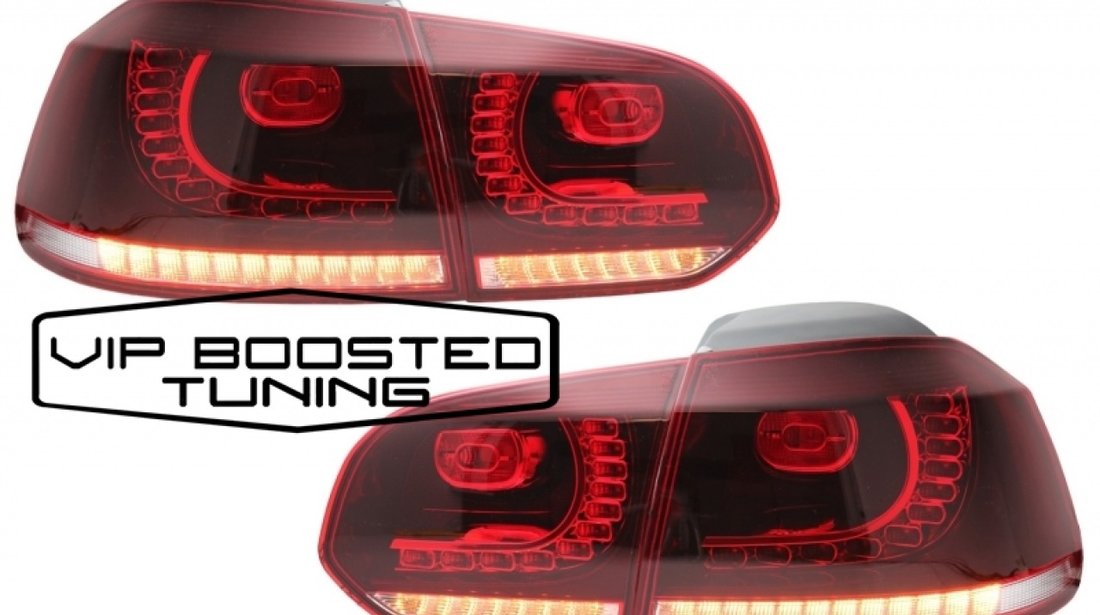 Stopuri FULL LED Volkswagen Golf 6 VI (2008-up) R20 Design semnalizare dinamica