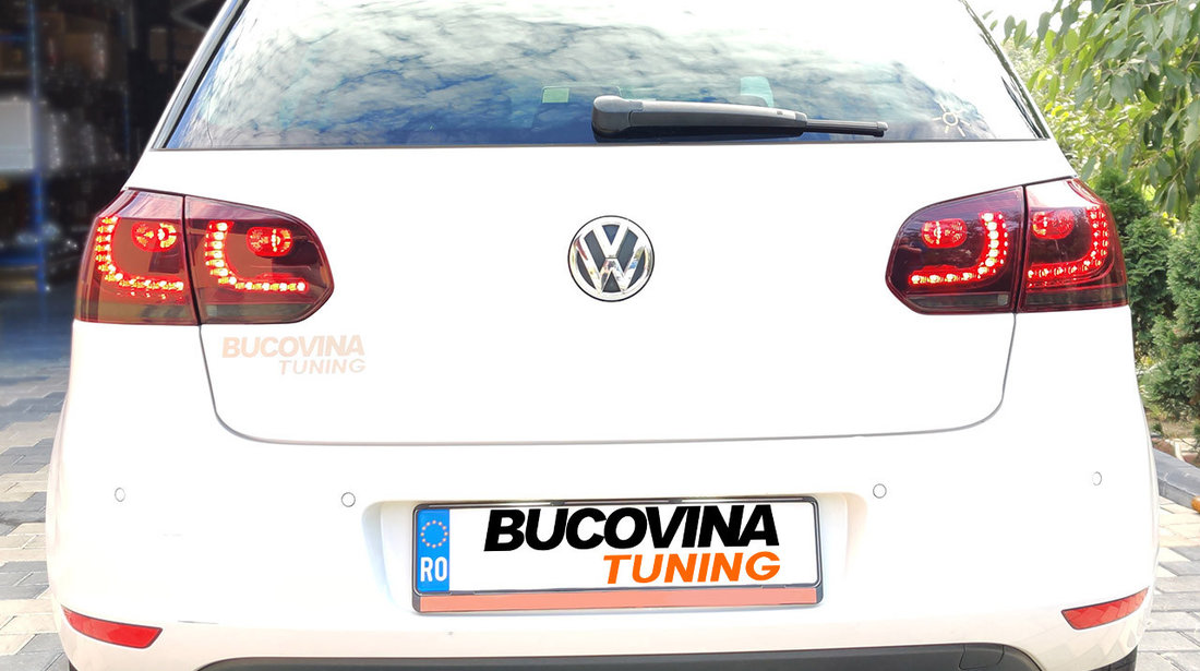 Stopuri full LED VW Golf 6 (08-12) Rosu Fumuriu