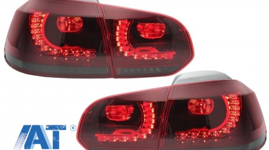 Stopuri Full LED VW Golf 6 VI (2008-2013) R20 Design Rosu Fumuriu