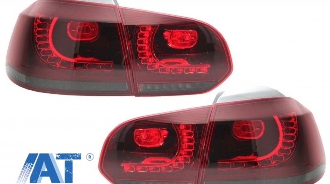 Stopuri Full LED VW Golf 6 VI (2008-2013) R20 Design Rosu Fumuriu