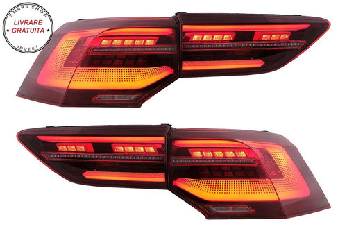 Stopuri Full LED VW Golf VIII Hatchback Mk8 MQB (2020-Up) cu Semnal Dinamic Secven- livrare gratuita