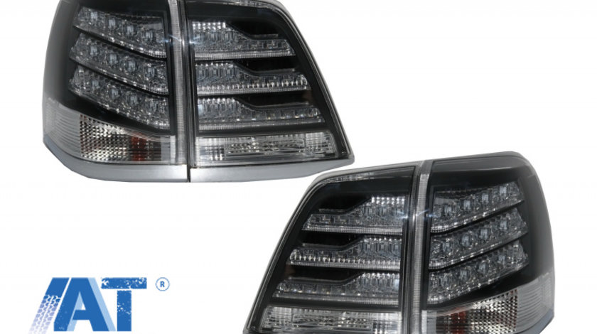 Stopuri LED Alb si Negru compatibil cu Toyota Land Cruiser FJ200 J200 (2007-2011)