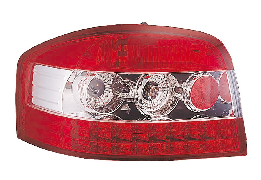 STOPURI LED AUDI A3 8P FUNDAL ROSU/CROM -COD FKRLXLAI063