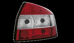 STOPURI LED AUDI A4 8E FUNDAL ROSU CRISTAL