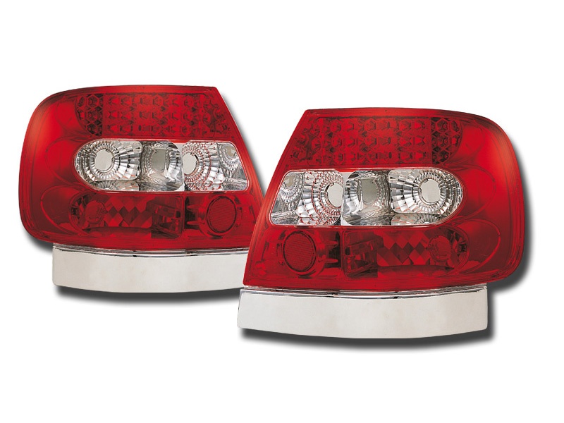 STOPURI LED AUDI A4 B5 FUNDAL ROSU/CROM -COD FKRLXLAI8017