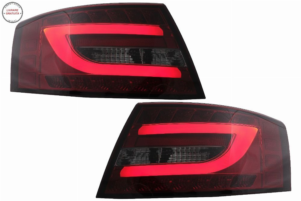 Stopuri LED Audi A6 C6 4F Limuzina (04.2004-2008) Rosu Fumuriu 7PIN- livrare gratuita