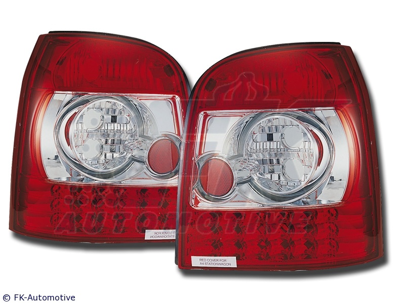 STOPURI LED AUDI AVANT A4 B5 FUNDAL ROSU/CROM -COD FKRLXLAI8027