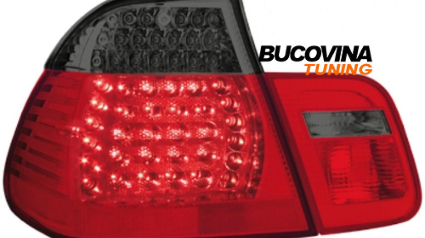 STOPURI LED BMW 3er E46 LIMOUSINE 01-04 – FUNDAL ROSU-FUMURIU