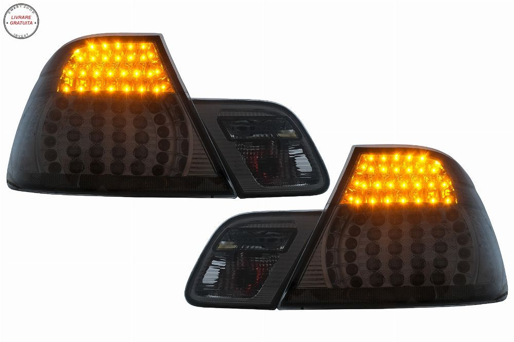 Stopuri LED BMW Seria 3 E46 Coupe Cabrio (04.2003-2006) Fumuriu- livrare gratuita