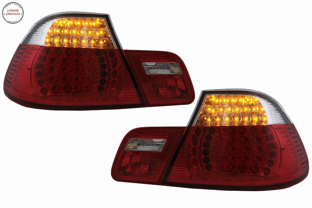 Stopuri LED BMW Seria 3 E46 Coupe Non-Facelift (1999-2003) Rosu Clar- livrare gratuita