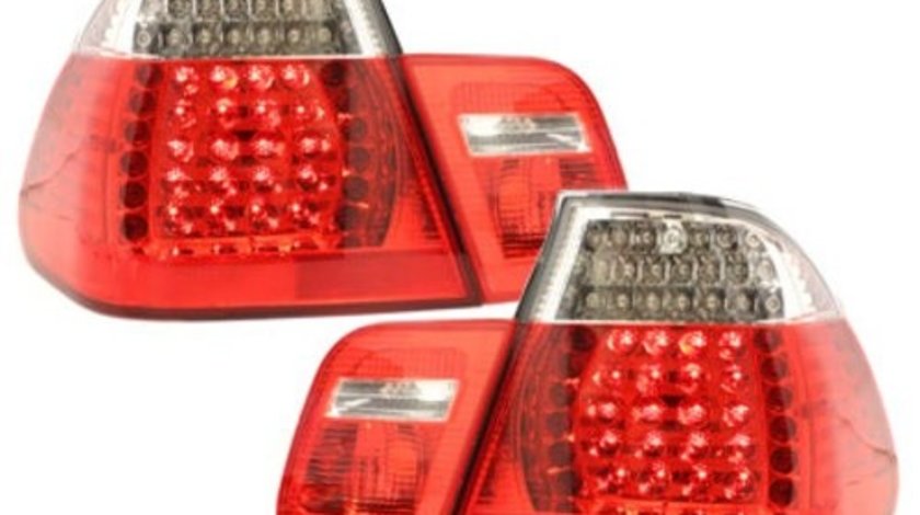 Stopuri LED BMW Seria 3 E46 Sedan 4D (1998-2001) Rosu/Cristal