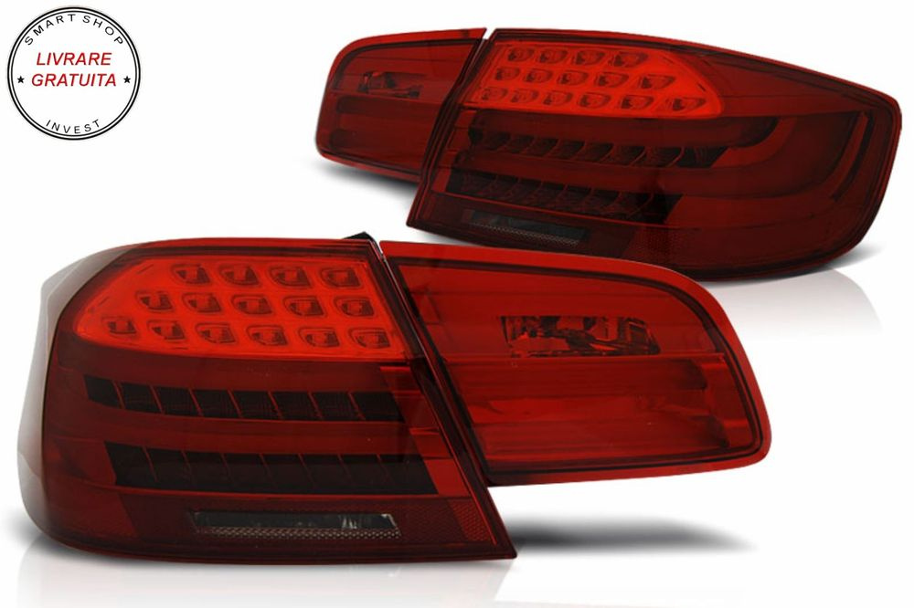 Stopuri LED BMW Seria 3 E92 Coupe Coupe Pre LCI (09.2006-03.2010) Rosu Fumuriu- livrare gratuita