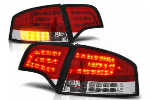 Stopuri LED compatibil cu Audi A4 B7 Avant 8ED (11.2004-03.2008) Rosu Clar TLAUA4B7RC