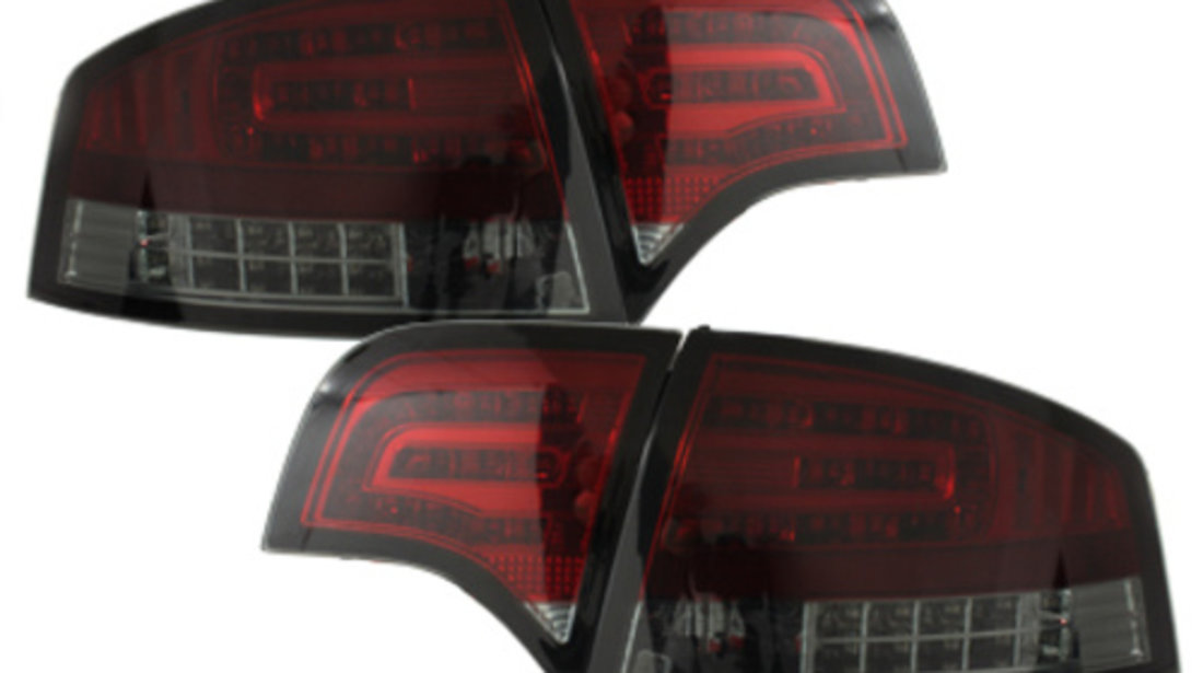 Stopuri LED compatibil cu Audi A4 B7 Sedan (2004-2008) LED Blinker Rosu Fumuriu RA12SLRSL