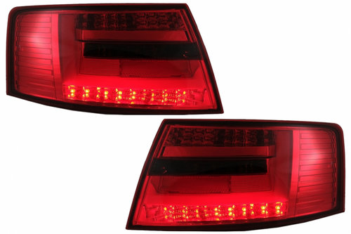 Stopuri LED compatibil cu Audi A6 C6 4F Sedan (04.2004-2008) 7-PIN Rosu Fumuriu TLAUA64F7PINS
