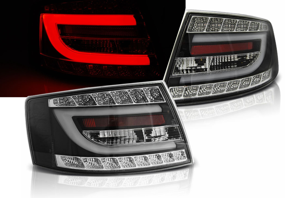 Stopuri LED compatibil cu Audi A6 C6 4F Sedan (04.2004-2008) 7-PIN Negru