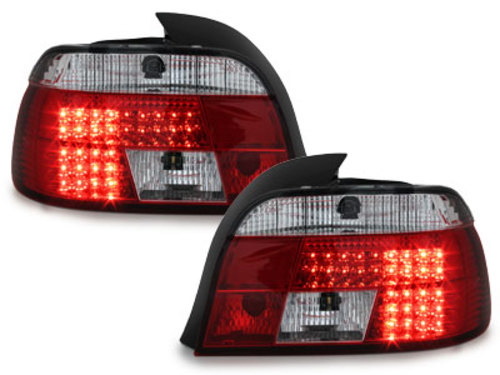 Stopuri LED compatibil cu BMW E39 95-03 rosu/cristal RB19LRC