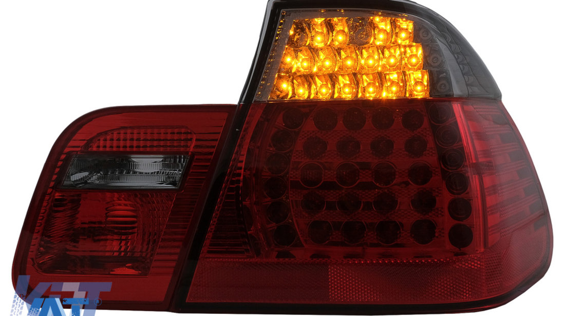 Stopuri LED compatibil cu BMW Seria 3 E46 Limousine 4 usi (09.2001-03.2005) Rosu Fumuriu