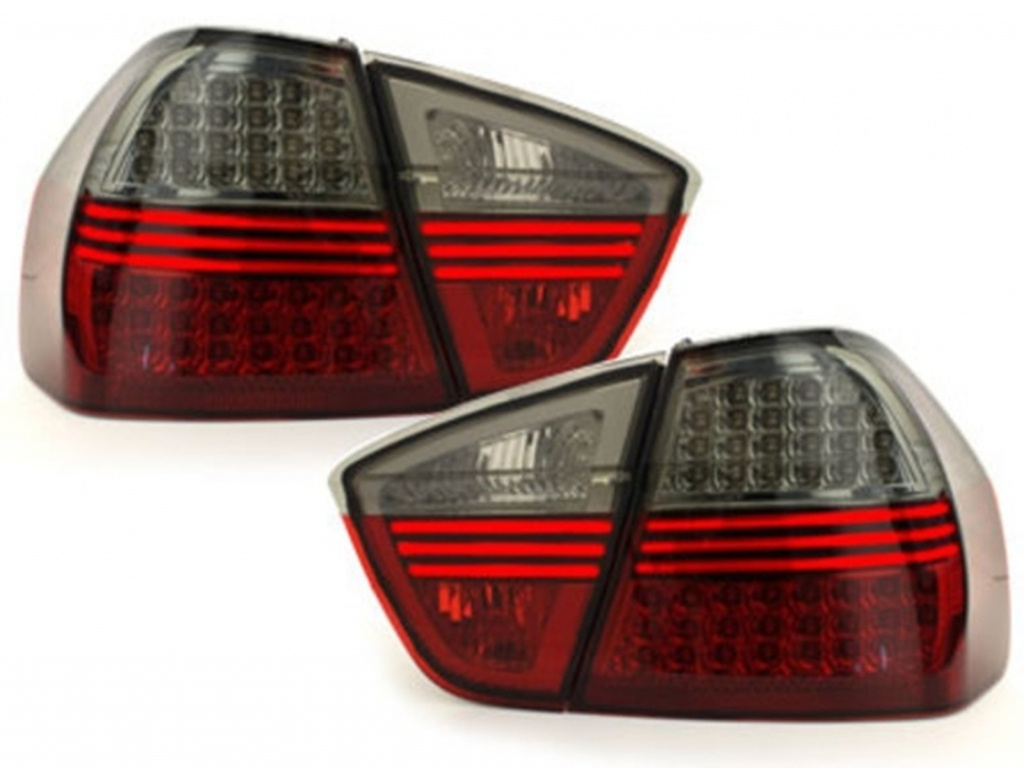 Stopuri LED compatibil cu BMW Seria 3 E90 (03.2005-08.2008) Rosu Fumuriu RB27DLRS