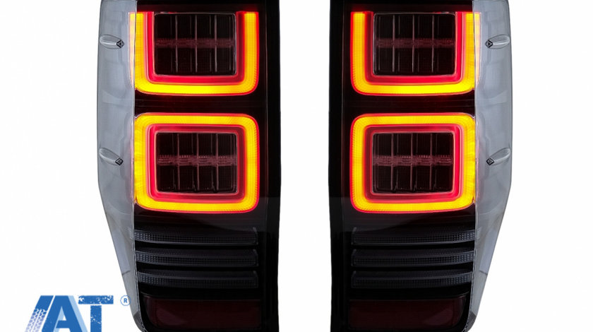 Stopuri LED compatibil cu Ford Ranger (2012-2018) Geam Clar cu Semnal Dinamic