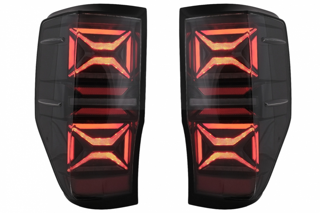 Stopuri LED compatibil cu Ford Ranger (2012-2018) Fumuriu cu Semnal Dinamic TLFRNGT6NLS