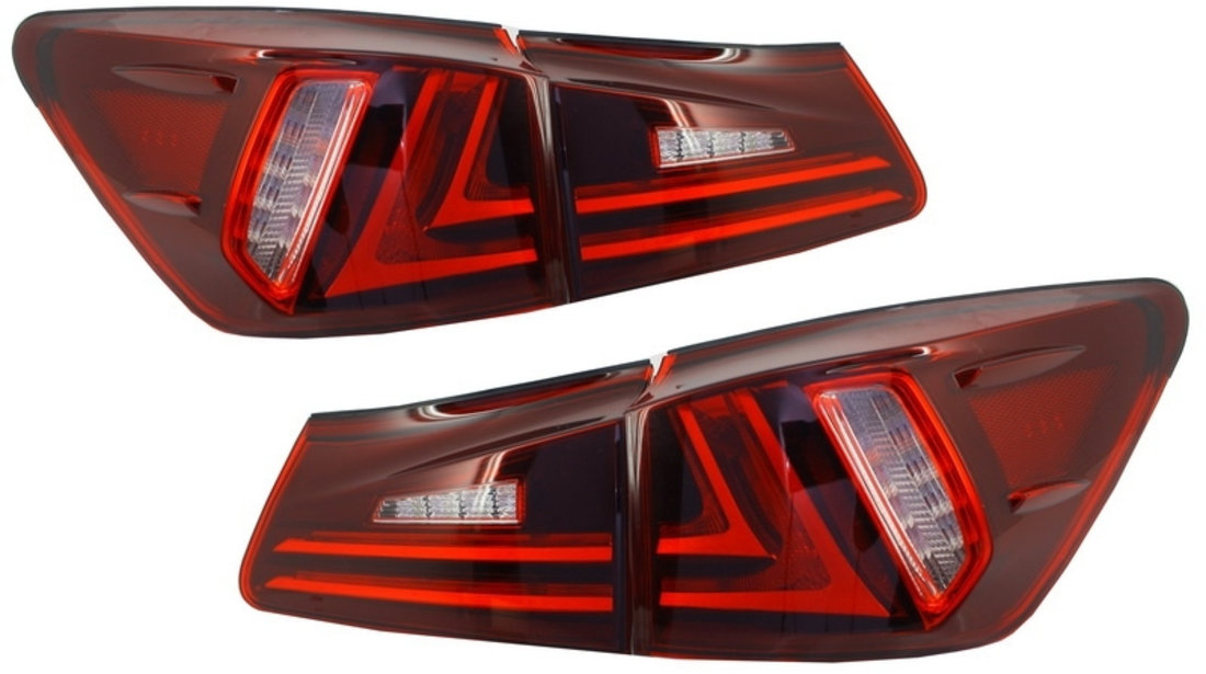 Stopuri LED compatibil cu LEXUS IS XE20 (2005-2012) Light Bar Facelift New XE30 Design Rosu Clar TLLXISXE20RC