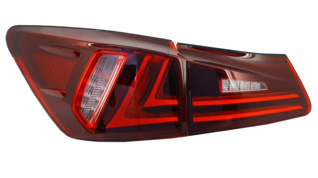 Stopuri LED compatibil cu LEXUS IS XE20 (2005-2012) Light Bar Facelift New XE30 Design Rosu Clar TLLXISXE20RC