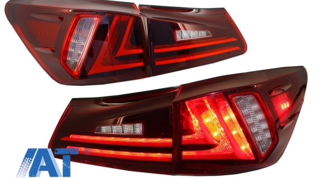 Stopuri LED compatibil cu LEXUS IS XE20 (2005-2012) Light Bar Facelift New XE30 Design Rosu Clar