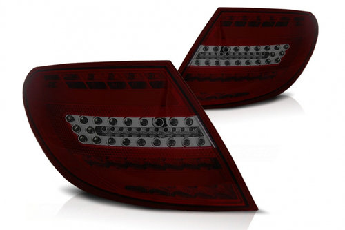 Stopuri LED compatibil cu Mercedes C-Class W204 Sedan (2007-2010) Rosu Fumuriu TLMBW204FRS