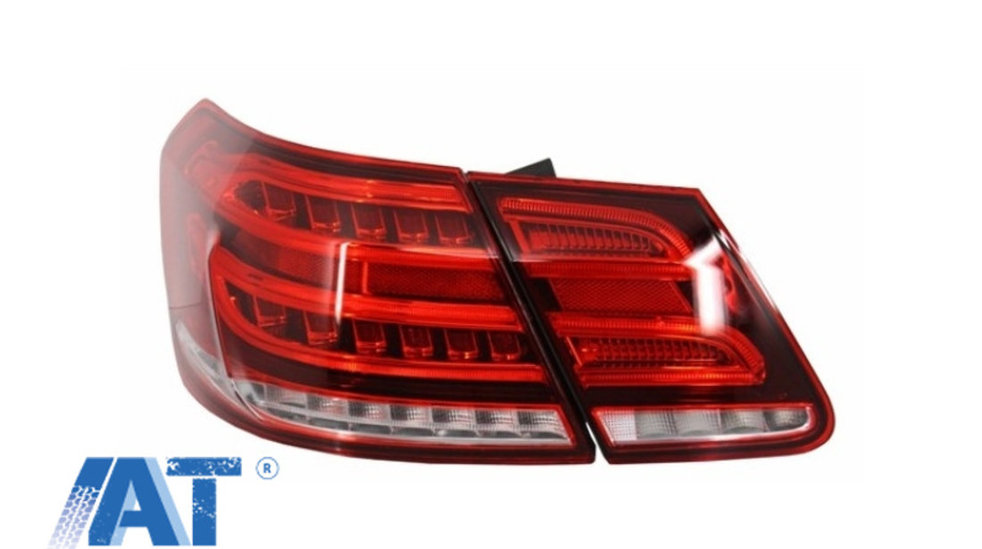 Stopuri LED compatibil cu Mercedes E-Class W212 (2009-2013) Facelift Design Rosu Clar