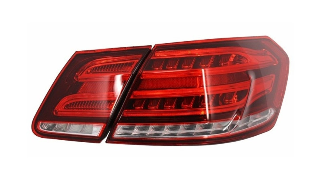 Stopuri LED compatibil cu Mercedes E-Class W212 (2009-2013) Facelift Design Rosu Clar TLMBW212RCOE