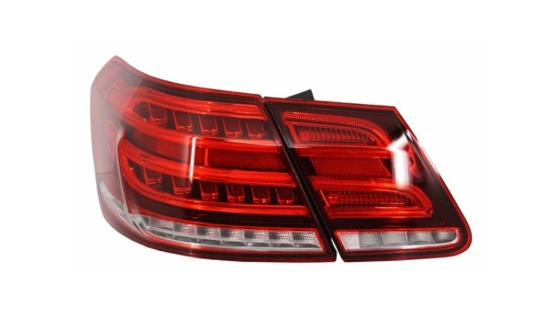 Stopuri LED compatibil cu Mercedes E-Class W212 (2009-2013) Facelift Design Rosu Clar TLMBW212RCOE