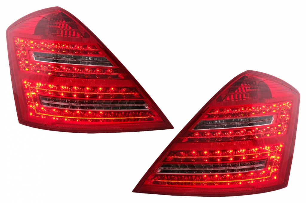 Stopuri LED compatibil cu Mercedes S-Class W221 (2005-2009) Rosu Clar TLMBW221FTT
