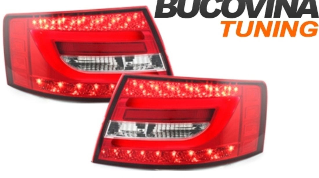 STOPURI LED COMPATIBILE CU AUDI A6 4F ROSU CRISTAL