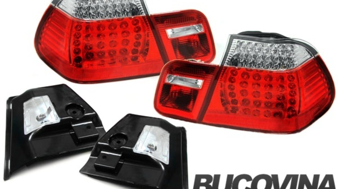 STOPURI LED COMPATIBILE CU BMW 3er E46 LIMOUSINE (98-01) – FUNDAL ROSU-CRISTAL