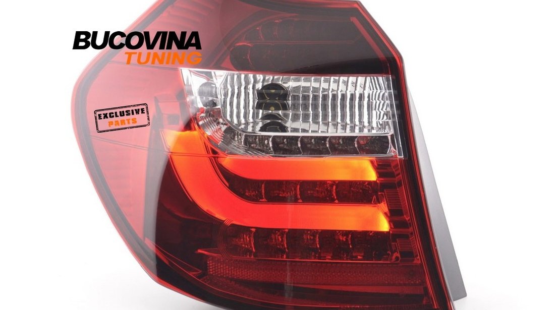 STOPURI LED COMPATIBILE CU BMW SERIA 1 E87 E81 HATCHBACK (07-11) - ROSU CRISTAL