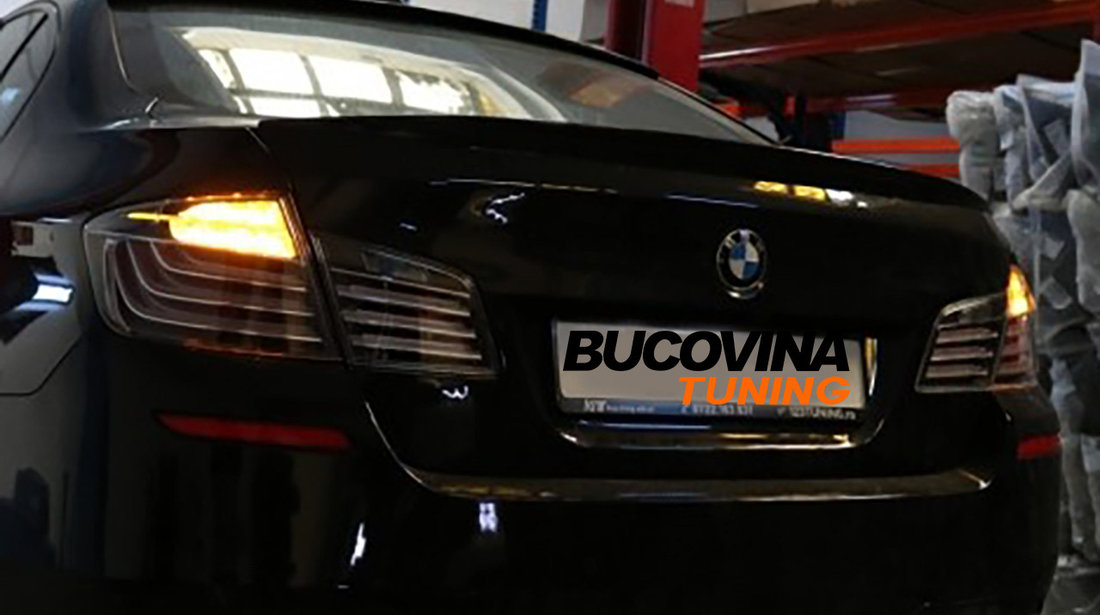 Stopuri LED compatibile cu BMW Seria 5 F10 (10-17) Negru Facelift Design