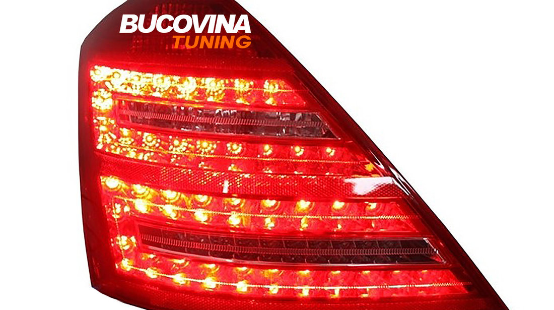 Stopuri LED compatibile cu Mercedes Benz W221 S-Class (07-09) Rosu fumuriu